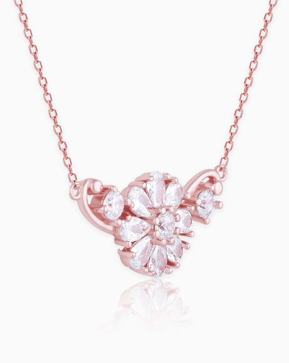 Blossom Minimal Flower Necklace for Women from 14k Rose Gold