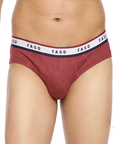 Buy Red Briefs for Men by FASO Online