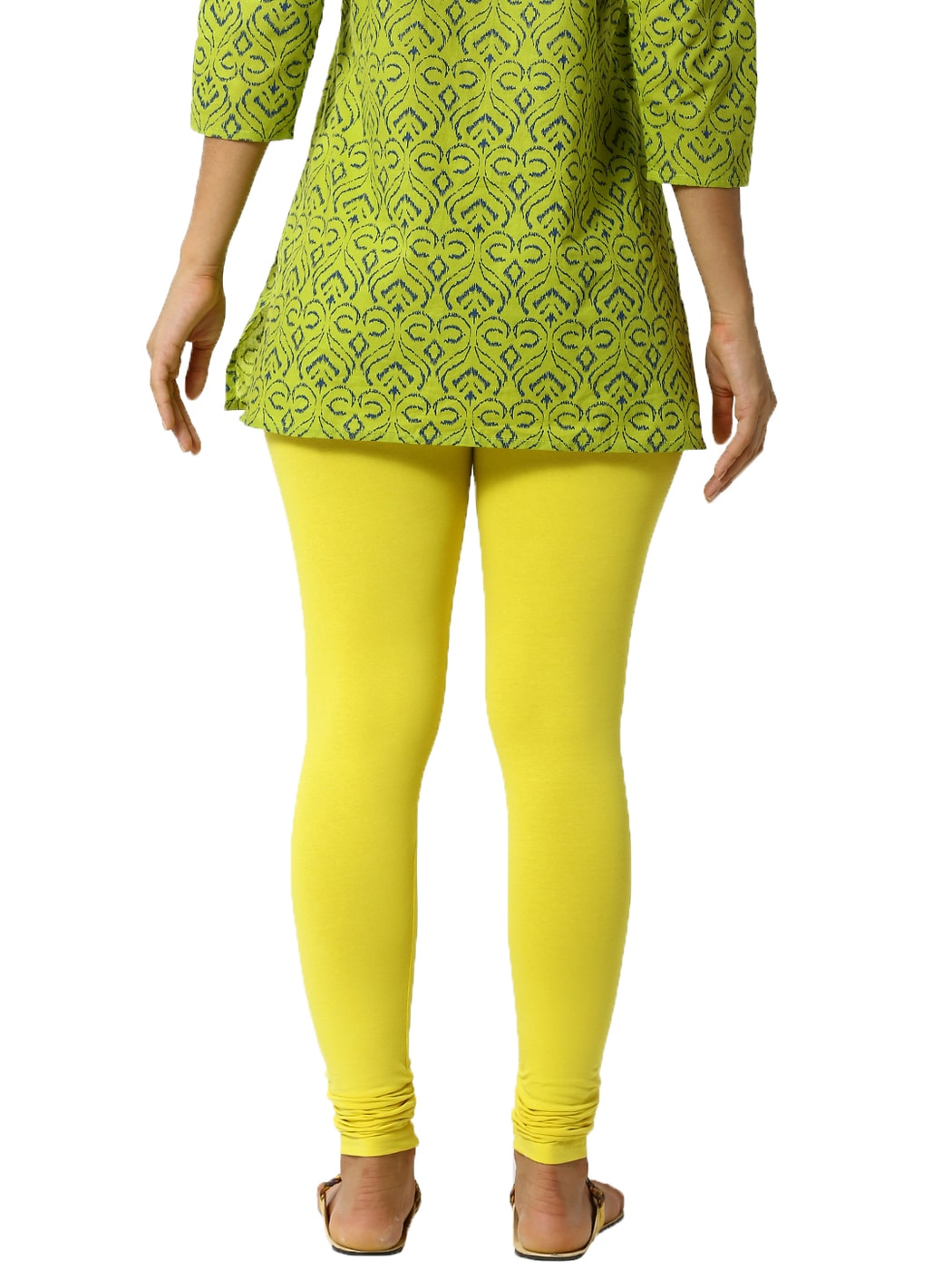 Buy online Yellow Solid Solid Ankle Length Leggings from Capris & Leggings  for Women by Mad Colors for ₹399 at 60% off