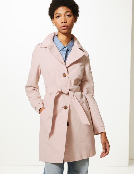 Dusty pink coat outlet marks and spencer