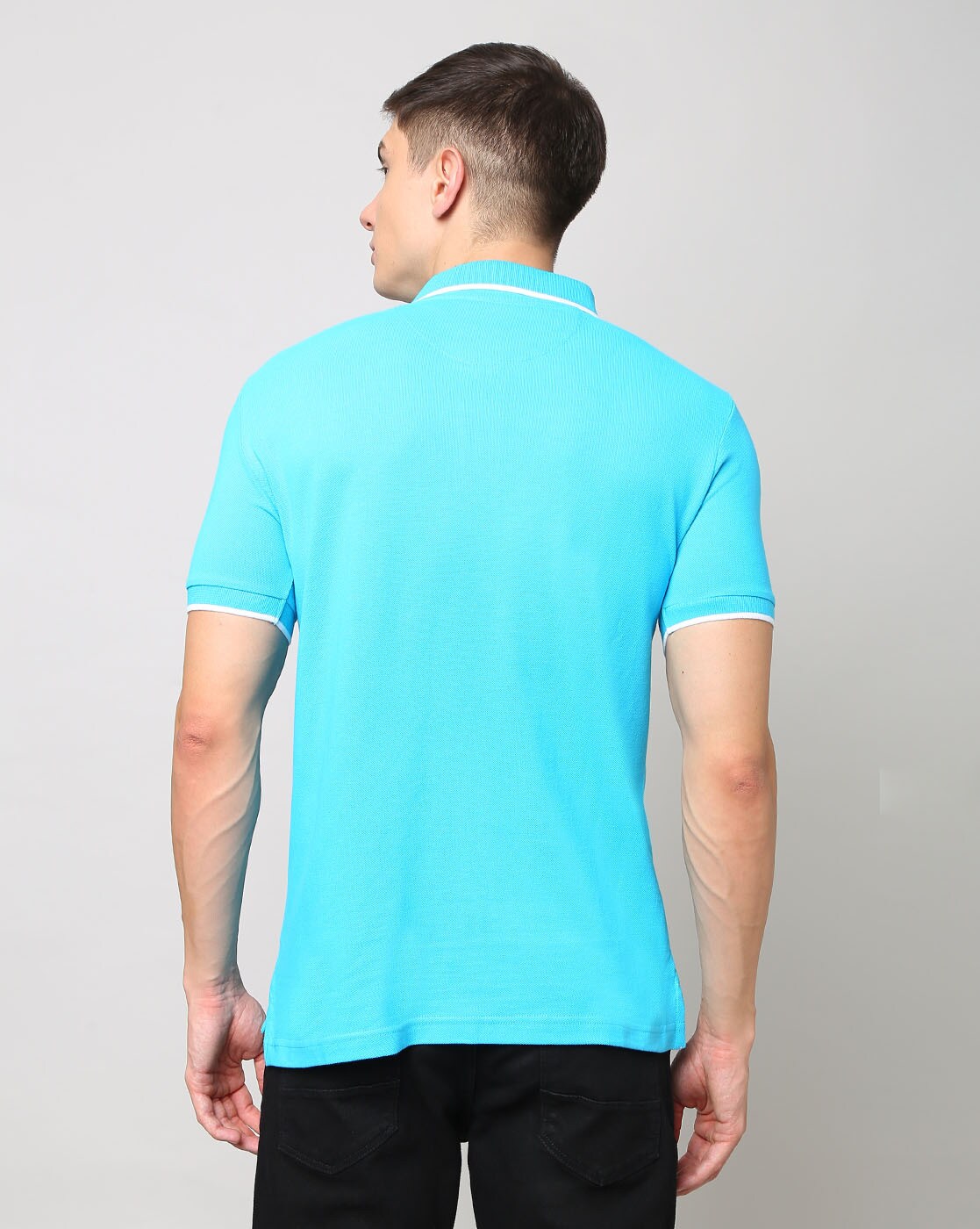 Aqua blue polo clearance shirt