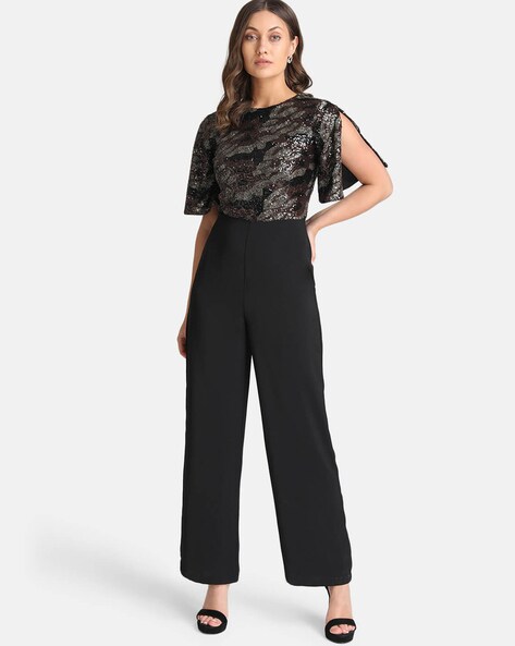 Kazo black jumpsuit deals