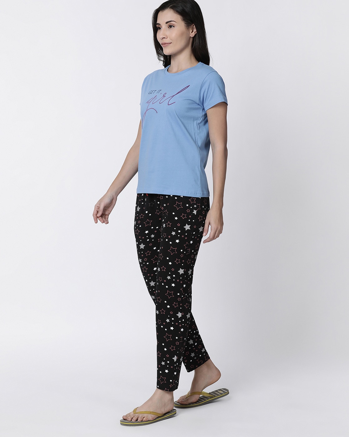  BAIKUTOUAN Geometric Navy Blue Print Pajama Set Top and Pants  Mens' Nightgown Lounge Sleepwear : Clothing, Shoes & Jewelry