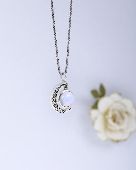Eclipse Moonstone Necklace - Green River Silver Co.