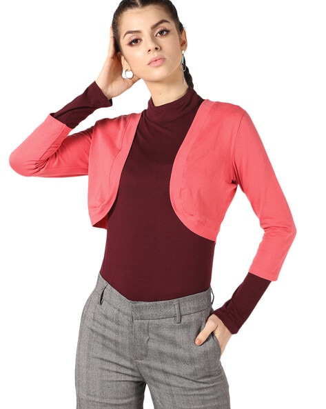 Pink bolero jacket outlet womens