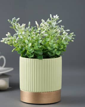 Ribbed Ceramic Planter