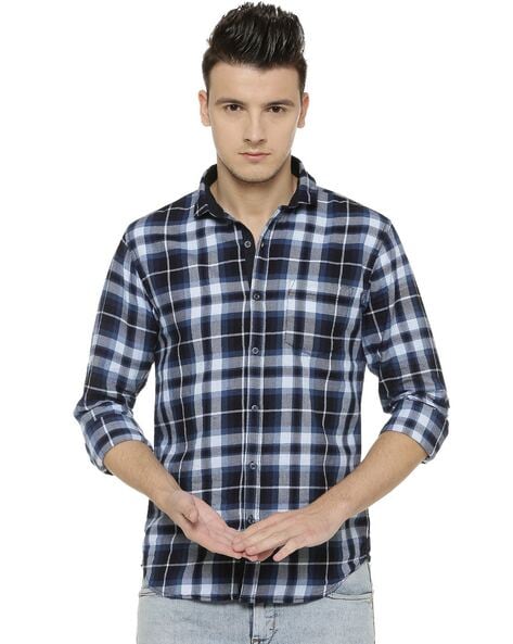 Buy Blue Shirts for Men by Campus Sutra Online