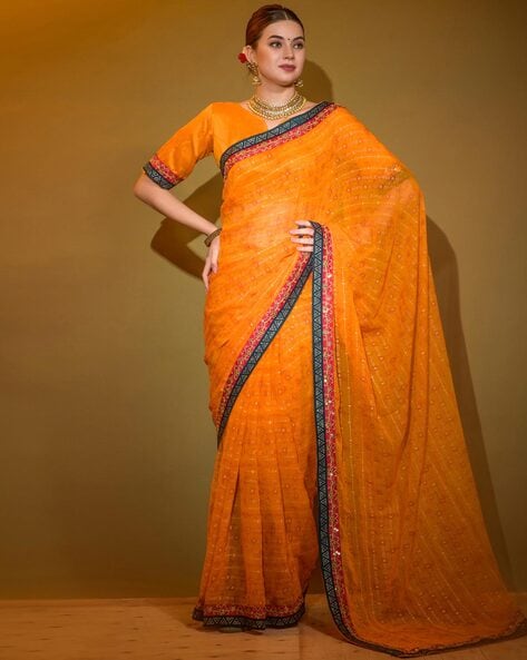 Buy Yellow Sarees for Women by Ri-wah Online