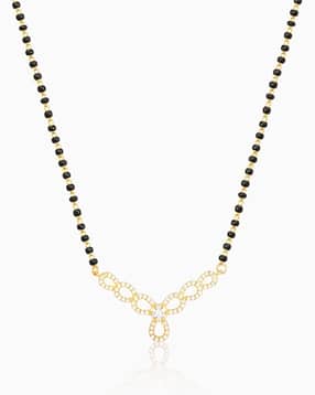 Sterling Silver Gold-Plated Enamoured in Love Mangalsutra-image-14