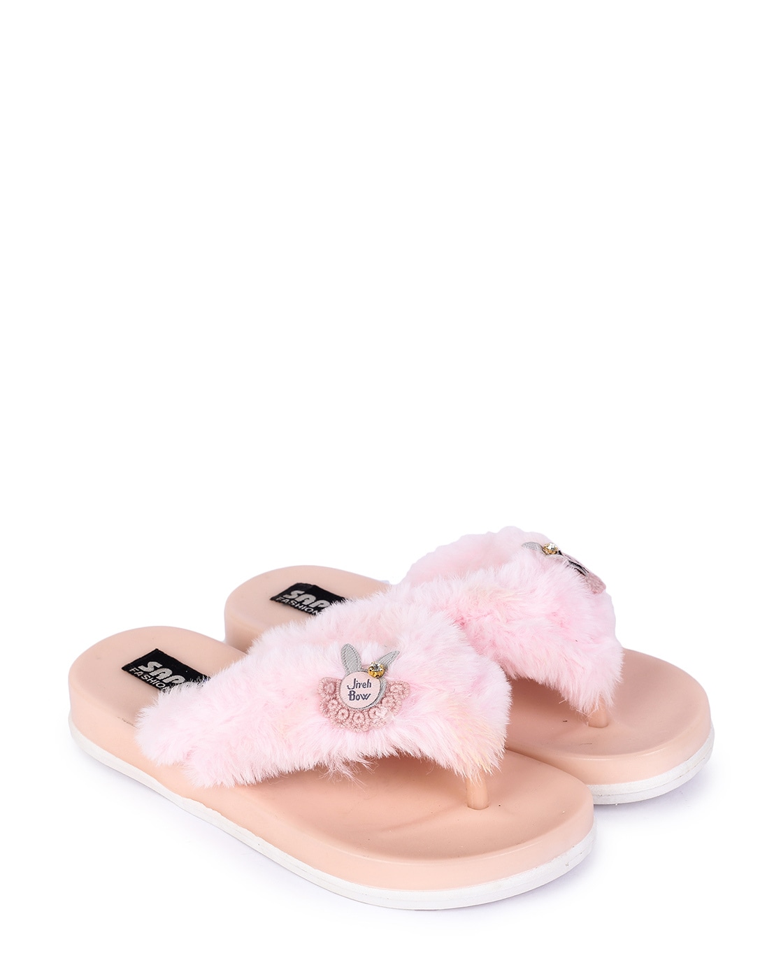 Peach 2025 fur slides