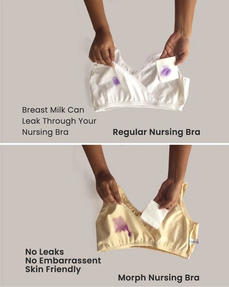 Morph Maternity Pack Of 2 LeakProof Nursing Bras (White) For Women's