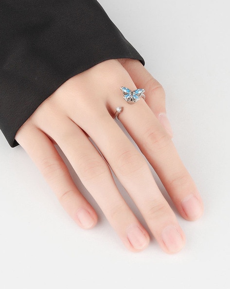 Elegant Jewelry 925 Sterling Silver Adjustable Butterfly Open Finger Ring -  China Butterfly Ring and Butterfly CZ Ring price | Made-in-China.com