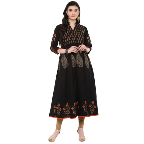 Riya Block Print Anarkali Kurta