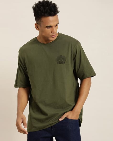 EYEBOGLER Graphic Print Loose Fit Round-Neck T-Shirt