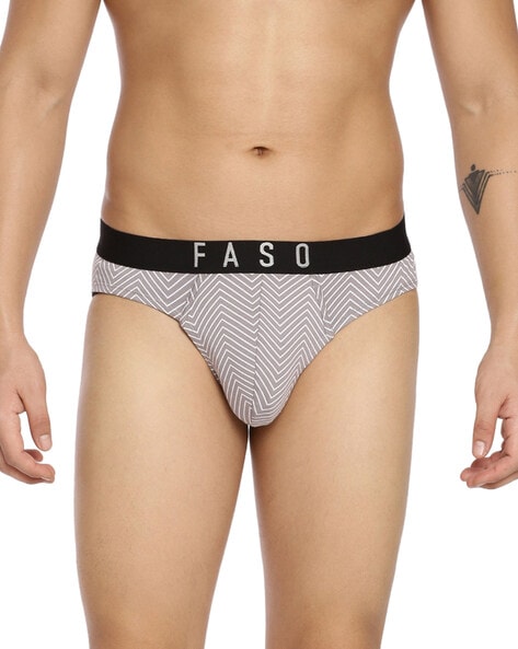 Buy Grey Briefs for Men by FASO Online