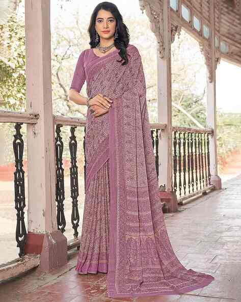 Mauve Sarees Online Shopping: Buy Every Shade of Mauve Color Saris