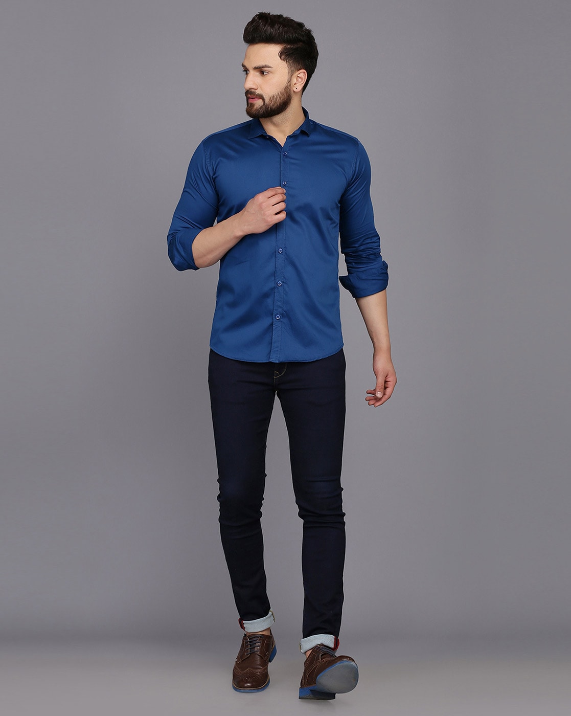 Peacock best sale blue shirt