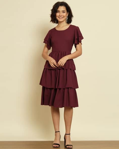 wedding dresses fit and flare with sleeves Night Rider Fit And Flare Mini Dress White main image 1