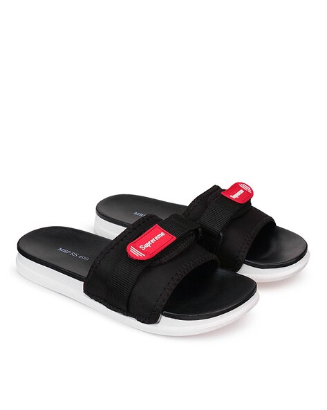 Mens sliders discount with adjustable strap