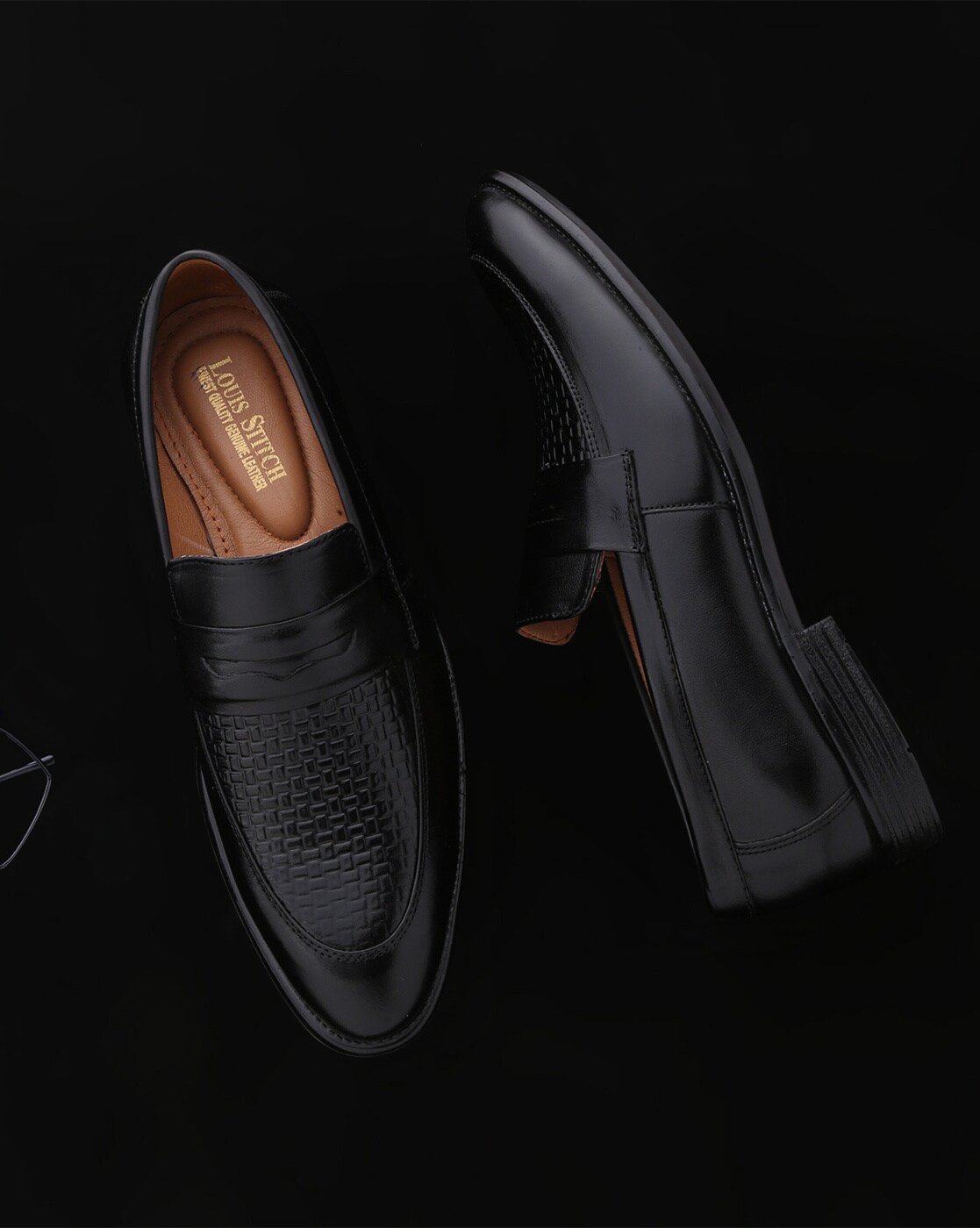 Buy Obsidian Black Formal Shoes for Men by LOUIS STITCH Online