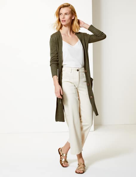 Solid Longline Cardigan