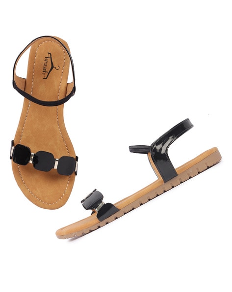 Buy Black Flat Sandals for Women by BRAUCH Online Ajio