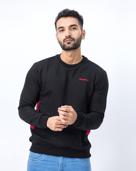 Crew-Neck Sweatshirt with Branding