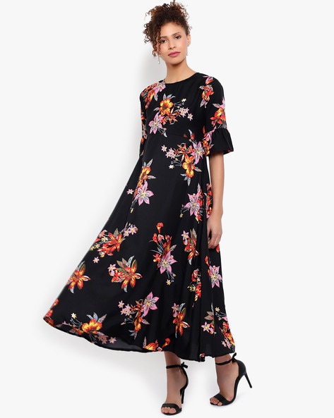 Black Dress With Flowers