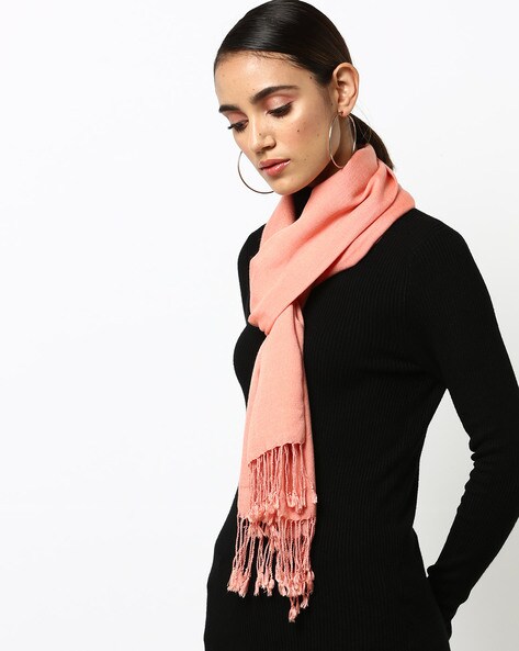 Solid Fringed Scarf Price in India