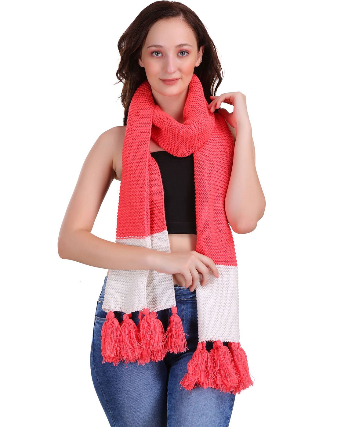 Buy Peach Mufflers for Women by JOE HAZEL Online | Ajio.com