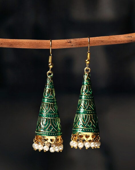 Triangle hot sale shaped jhumkas