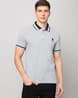 Original Split-Joint Gray&Black Polo Shirt Tops