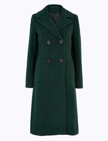 Marks and spencer green coats best sale