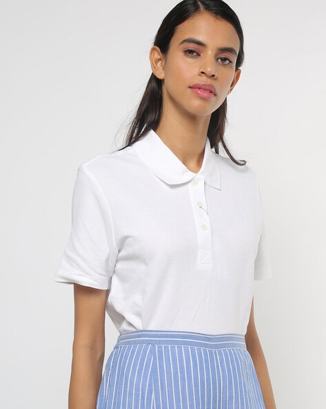 Marks and spencer hotsell white polo shirt