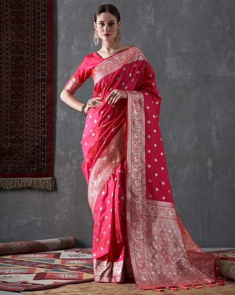 Buy Pink Sarees for Women by Ri-wah Online