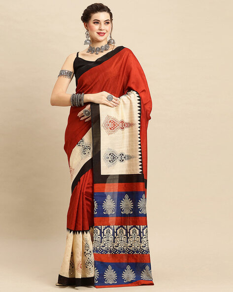 Handmade, Handloom , Pure Tassar Silk Saree