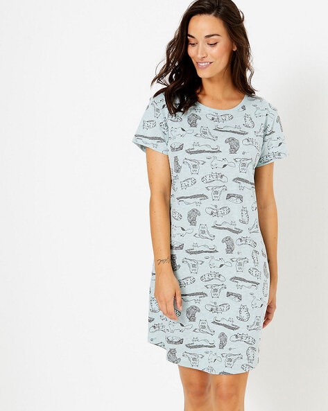 Buy Blue Nightshirts&Nighties for Women by Marks & Spencer Online