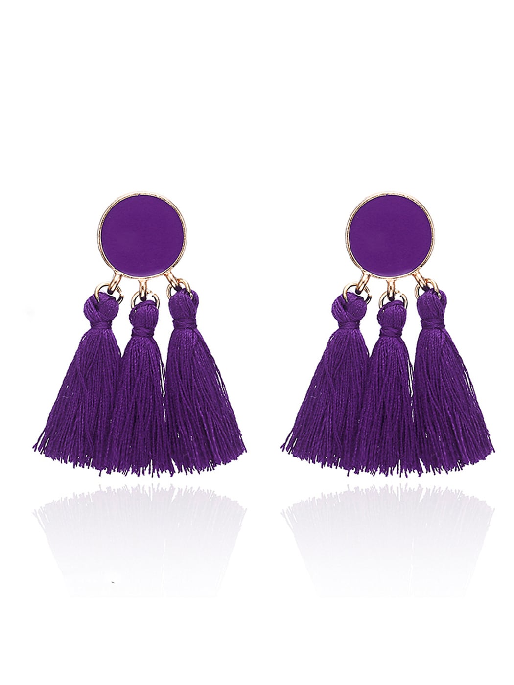 Tuohi earrings, dark purple