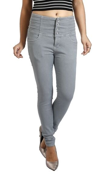 Buy Grey Jeans & Jeggings for Women by Fck-3 Online