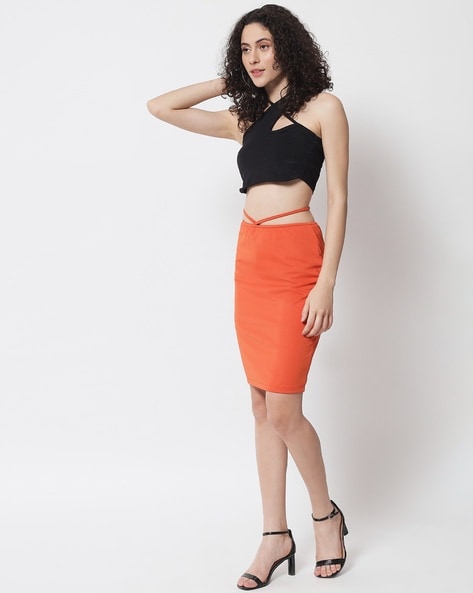 Buy Orange Skirts for Women by Trend Arrest Online Ajio