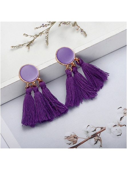 Buy Purple Earrings for Women by Jewels galaxy Online | Ajio.com