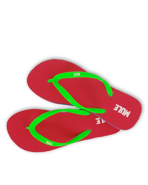 Textured Thong-Style Flip-Flops