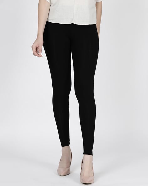 Mid-Rise Leggings with Elasticated Waist