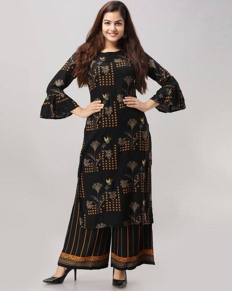 Bell sleeves deals kurti images