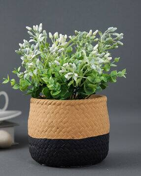 tayhaa Basket-Weave Ceramic Planter-picture-41