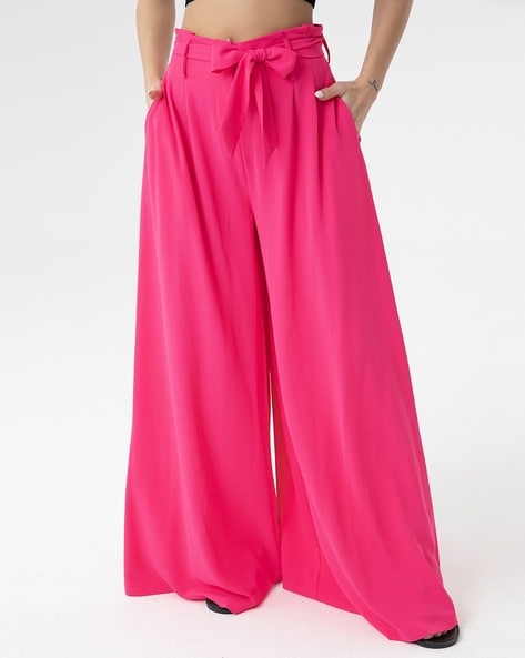 Buy Pink Trousers & Pants for Women by Wknd Online | Ajio.com