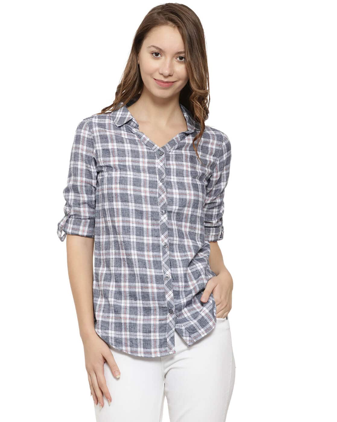 MUSINSA  ANYTIME LOREAK RIA CHECK SHIRT (SHUTTLE NOTE)-GRAY