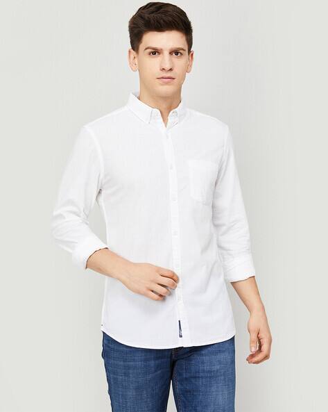 Fame forever by lifestyle Printed Shirt with Patch Pocket