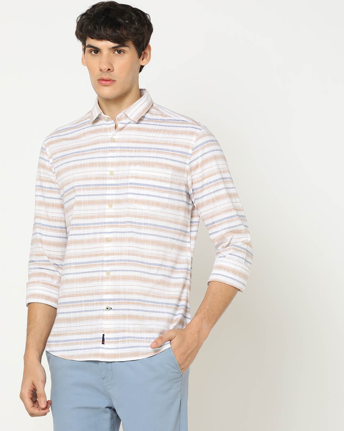 Buy Beige Shirts for Men by NETPLAY Online