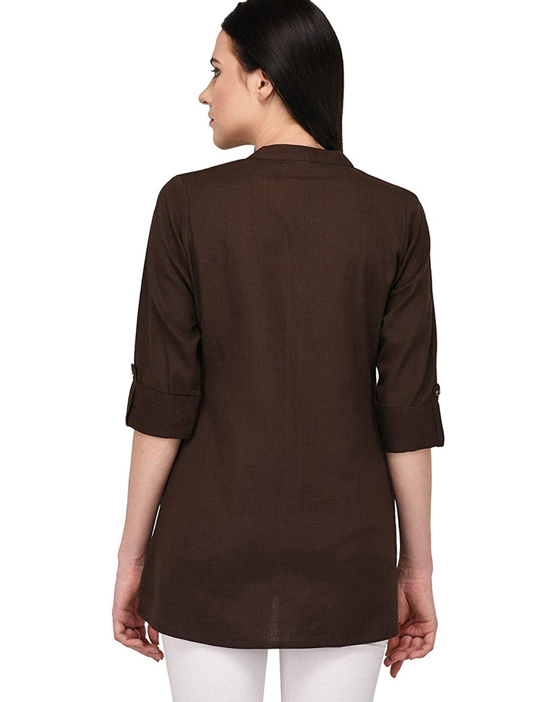 Buy Coffee Brown Shirts, Tops & Tunic for Women by VASTRAA FUSION